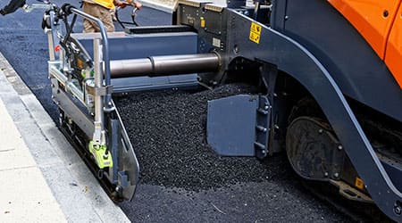 Asphalt paving works